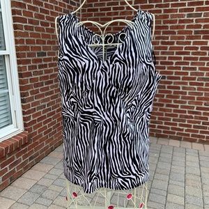 liz claiborne | zebra tank top
